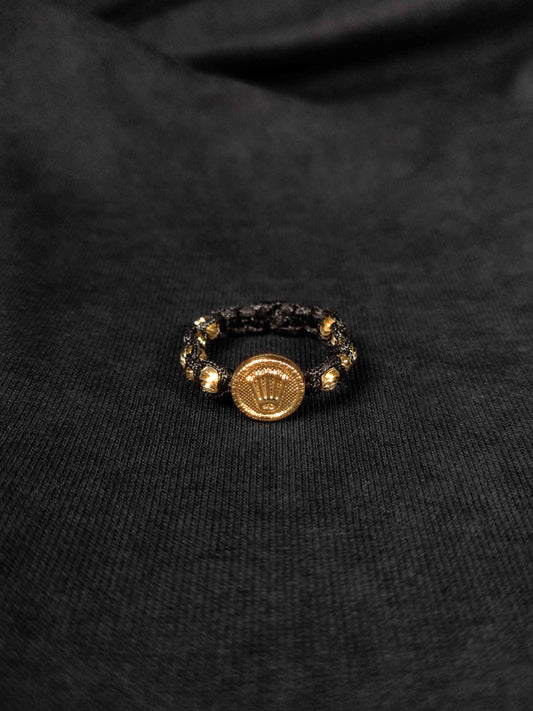 Anillo tejido corona