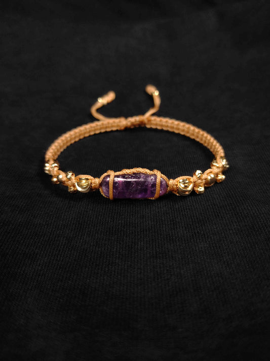 Pulsera tejida con Amatista