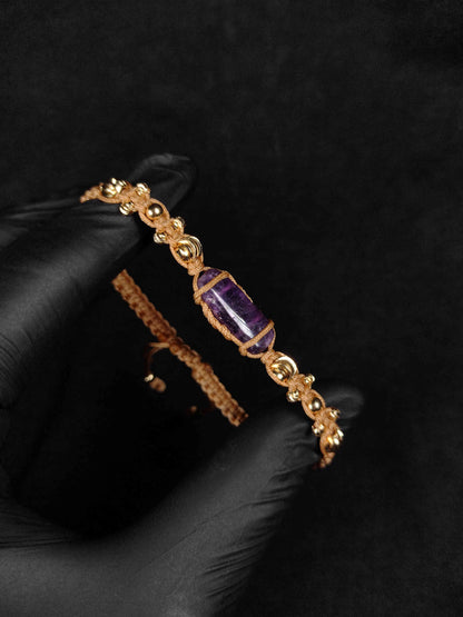 Pulsera tejida con Amatista