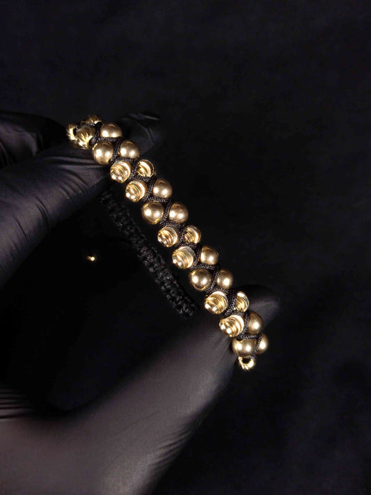 Pulsera tejida intercalada (Doble carril)