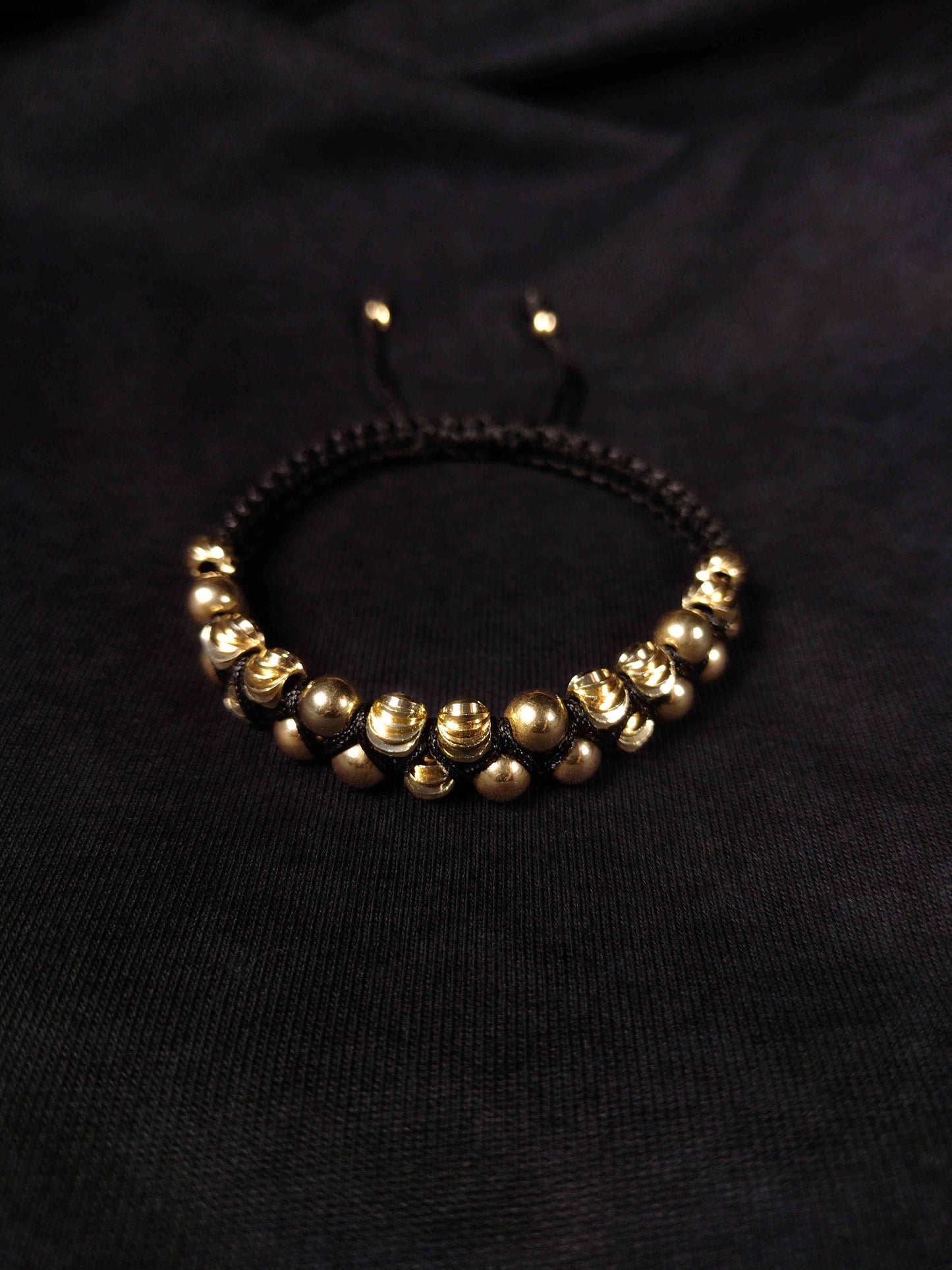 Pulsera tejida intercalada (Doble carril)