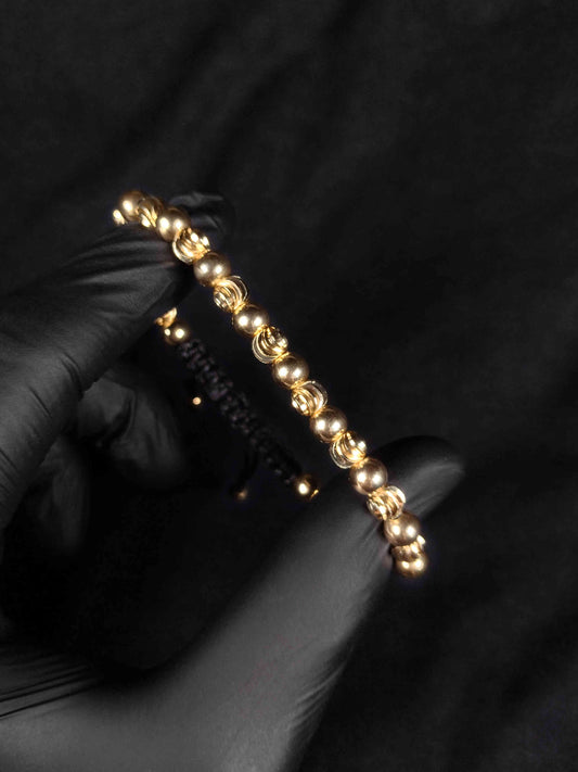 Pulsera tejida full balines (un carril)