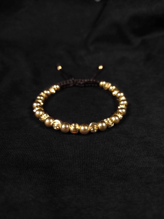 Pulsera tejida full balines (un carril)